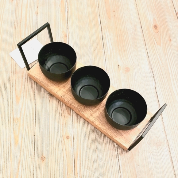 Industrial Metal & wood candle centerpiece - Picture 2 of 9